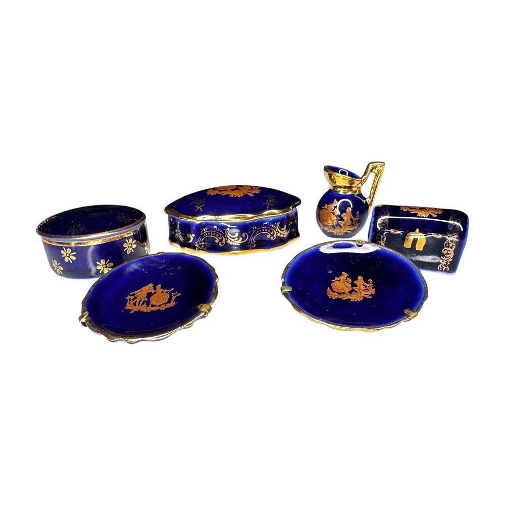 Limoges France Miniature Porcelain Tea/Vanity Set